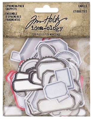 Tim Holtz - idea-ology - Ephemera - Snippets - Labels - 113 pcs - TH94188