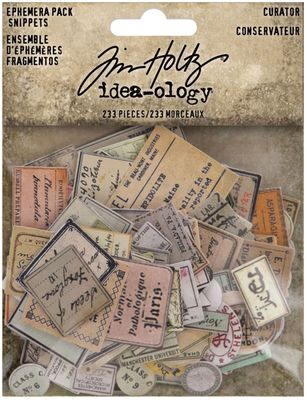 Tim Holtz - idea-ology - Snippets - Ephemera - Curator Pack - TH94152 - 233 pcs