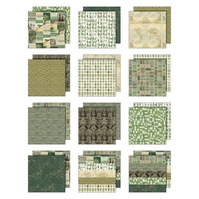Tim Holtz - Palette Collection - Yellow - 12" x 12" Paper Pack - 12 Sheets - TH94458