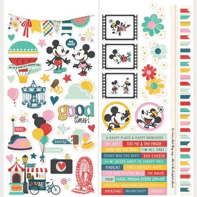 Simple Stories - Say Cheese Happiest Place - 26200 - inc 12 x 12 sticker sheet - 72 pcs