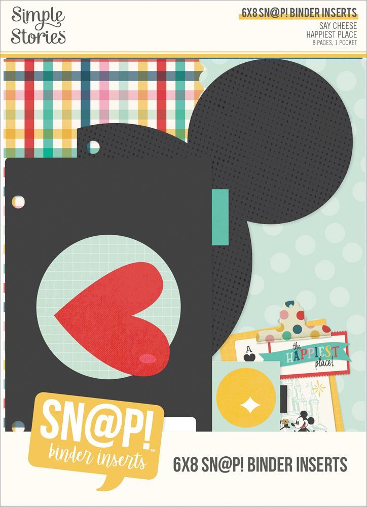 Simple Stories - Say Cheese Happiest Place - Binder Inserts - 6" x 8" Album Inserts - 26233