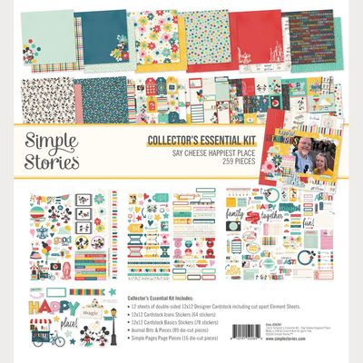 Simple Stories - Say Cheese Happiest Place Collection - Essentials Collectors Kit - 12" x 12" Paper Pack - 26201