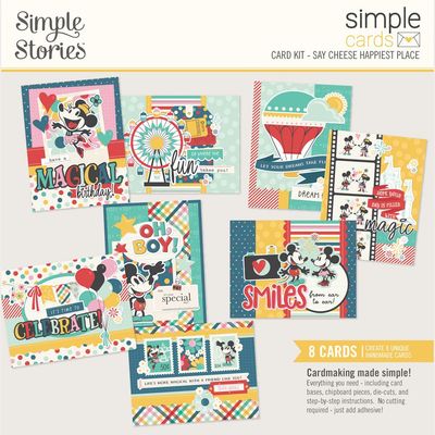 Simple Stories - Say Cheese Happiest Place Collection - Card Kit -26237 - Makes 8 Cards