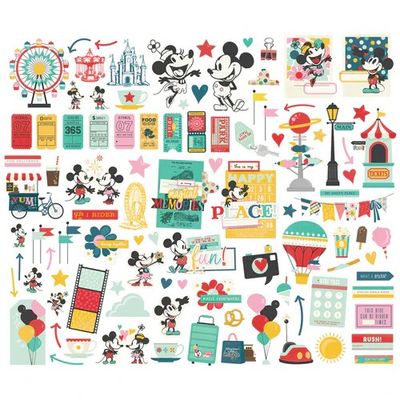 Simple Stories - Say Cheese Happiest Place Collection - Bits &amp; Pieces - Die Cuts - 26227 - 100 pcs
