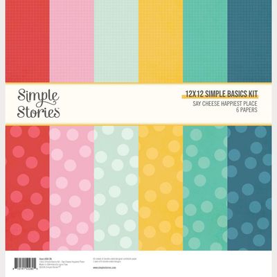 Simple Stories - Say Cheese Happiest Place Collection - Basic - 12" x 12" Paper Pad - 26216 -6 sheets