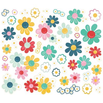 Simple Stories - Say Cheese Happiest Place Collection - Bits &amp; Pieces - Floral - Die Cuts - 26229 - 44 pcs