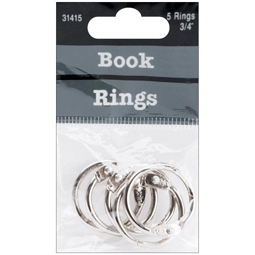 Album Accessories - Book Rings - Chrome - 1" (25mm) - 2pcs