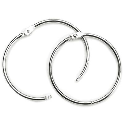 Album Accessories - Book Rings - Chrome - Hinged - 1.5" (38mm) - 2pcs