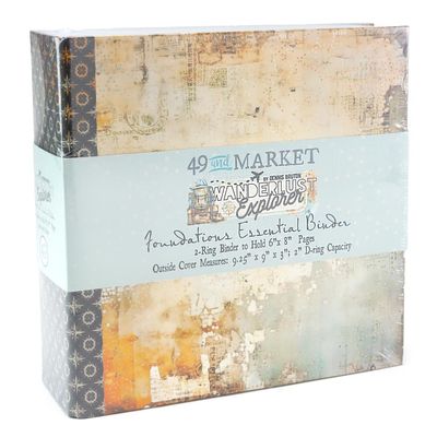 49 &amp; Market - Memory Album Binder Kit - Foundation - D Ring (2) - Wanderlust - DWE30488 - Suits 6" x 8" Pages