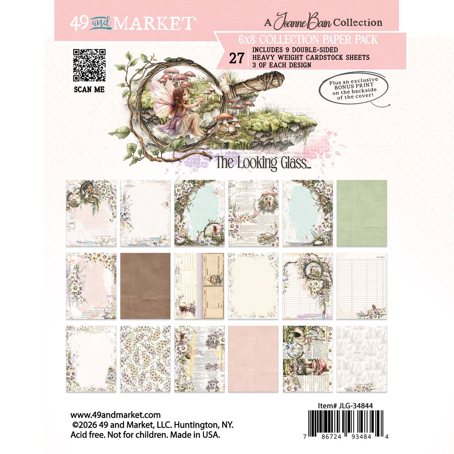 49 &amp; Market - Looking Glass Collection - 6" x 8" - Paper Pad - JLG34844 - 27 Sheets