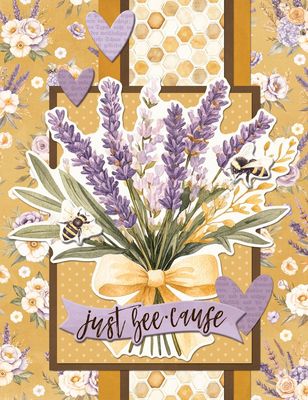 Simple Stories - Lavender Fields Collection - Card Kit - 26434 - makes 8 Cards