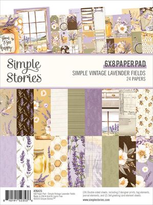 Simple Stories - Lavender Fields Collection - Craft Set - 6" x 8" Paper Pad  - 26423 - 24 Sheets