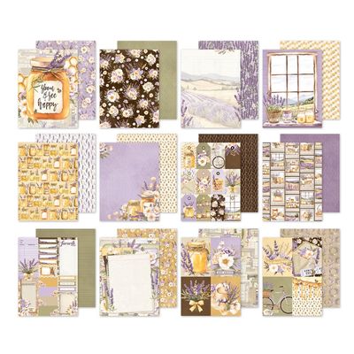 Simple Stories - Lavender Fields Collection - Craft Set - 6" x 8" Paper Pad  - 26423 - 24 Sheets