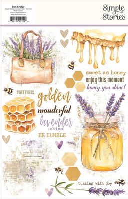 Simple Stories - Lavender Fields Collection - Rub On Transfer - 26429 - 2 Sheets