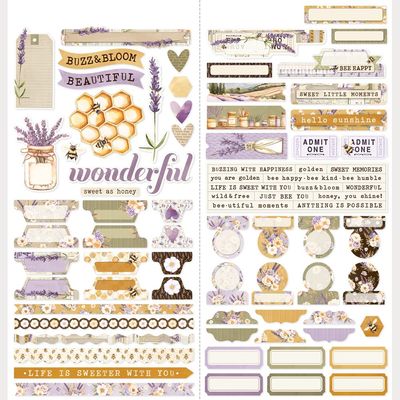 Simple Stories - Lavender Fields Collection - 6" x12" - Cardstock Stickers - 26403