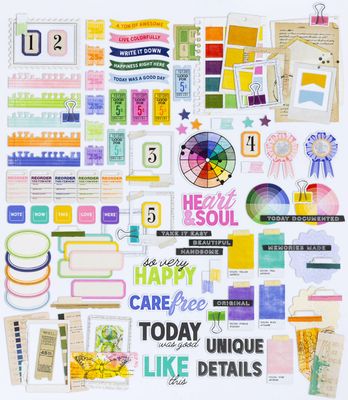 49 &amp; Market - Artful Moments Collection - Journaling Die Cuts - VBAM34554 - 112pcs