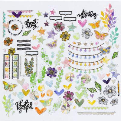49 &amp; Market - Artful Moments Collection - Foiled Die Cuts Assortment - VBAM34561 129 pcs