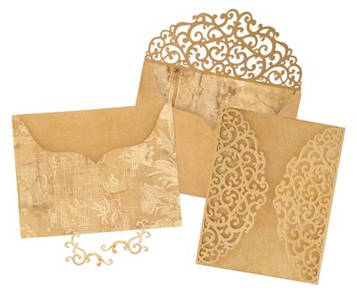 Graphic 45 - Staples - Ornate Gatefold, Envelope &amp; Pocket Size Die Set - 4503208 - 4 pcs