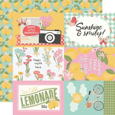 Simple Stories - Pink Lemonade Collection - 12" x 12" Paper Pack - 26300 - Inc 12 x 12 sticker sheet - 84 pcs
