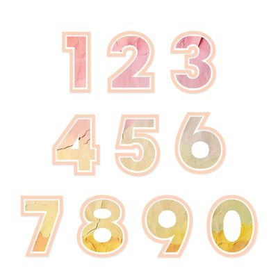 49 &amp; Market &amp; Sizzix - Thinlets - This &amp; That 2 Inch Numbers Dies  - 666952 - 20 pcs