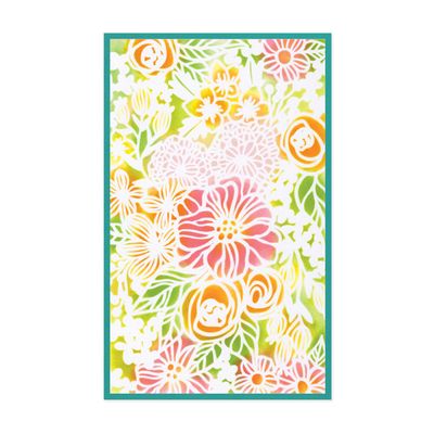 Sizzix &amp; Vicki Boutin - Stencil Set - Buildables - Botanical No 1 - A6 - 667071 - 4 Stencils - 8 1/8" x 5" (20cm x 12cm)
