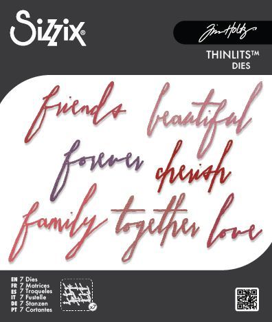 Sizzix &amp; Tim Holtz - Thinlits - Handwriting - 660218 - 7 Dies
