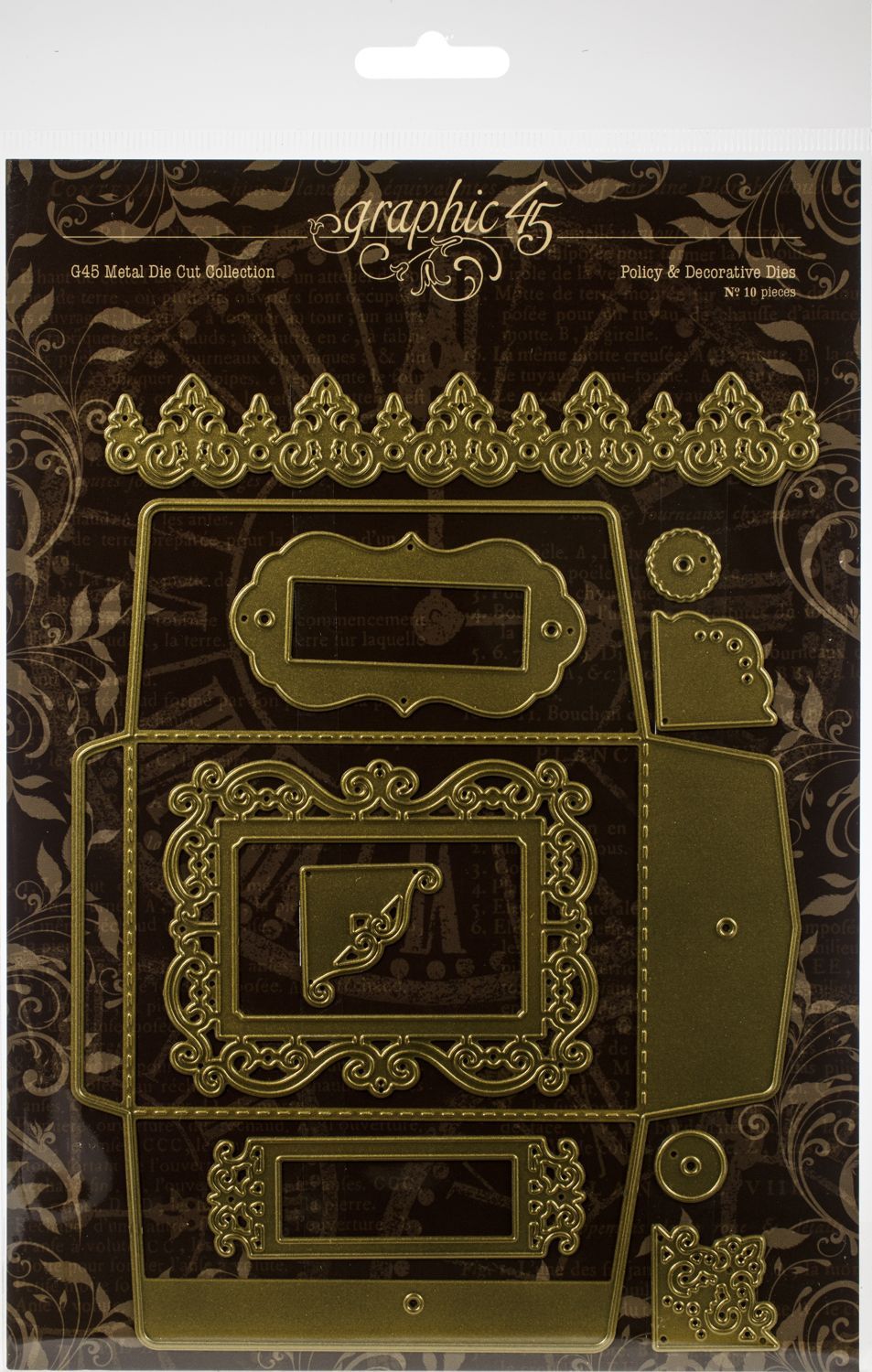 Graphic 45 - Staples - Policy and decorative Die Set - 4501982 - 9 pcs