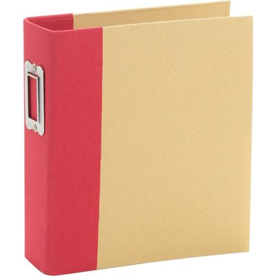 Simple Stories - Sn@p Binder - Red - D Ring - 6" x 8" - 10733 - 12 sheets plus album