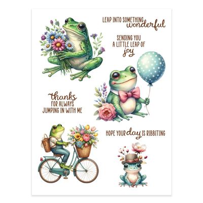 Spellbinders Paper Arts - Rub On Transfer - Little Leaps - SCSR-007 - 6" x 8" - 2 Sheets