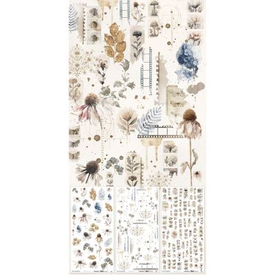 49 &amp; Market - Faded Memory Lane Collection - Essentials - Rub Ons - 6" x 12" - FML35650 - 2 Sheets