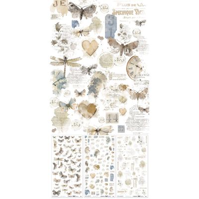 49 &amp; Market - Faded Memory Lane Collection - Blendables - Rub Ons - 6" x 12" - FML35667 - 2 Sheets