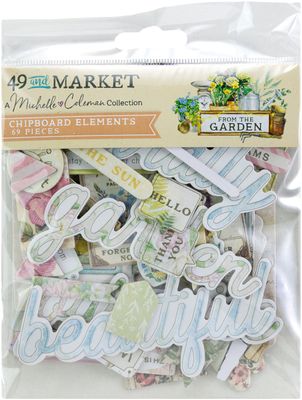 49 &amp; Market - From The Garden Collection - Chipboard Set - FTG35483 - 69 pcs
