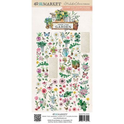 49 &amp; Market - From The Garden Collection - Laser Cut Outs -  Wildflowers - FTG35452 - 122 pcs