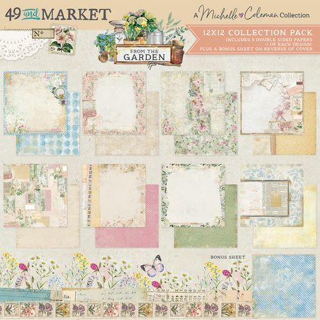49 &amp; Market - From The Garden  Collection - 12" x 12" - Paper Pack - FTG35285 - 8 Sheets