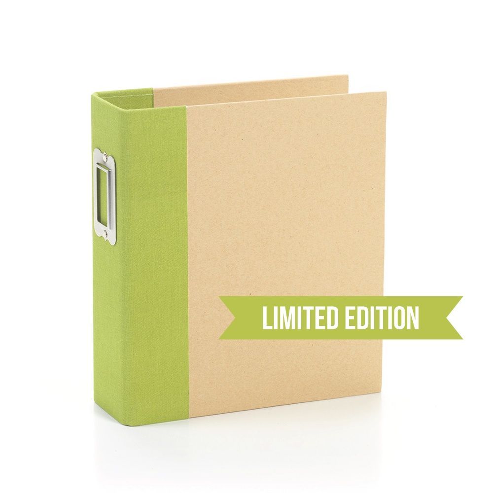 Simple Stories - Sn@p Binder - Lime- Limited Edition - D Ring - 6" x 8" - 10777 - 12 sheets plus album