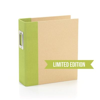 Simple Stories - Sn@p Binder - Lime- Limited Edition - D Ring - 6" x 8" - 10777 - 12 sheets plus album