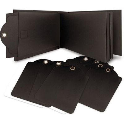 Graphic 45 - Staples - Rectangle Policy Envelope Album - Black - 4503127