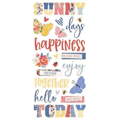 Simple Stories - Simple Vintage Linen Market - Foam Stickers -  22729  - 41pcs