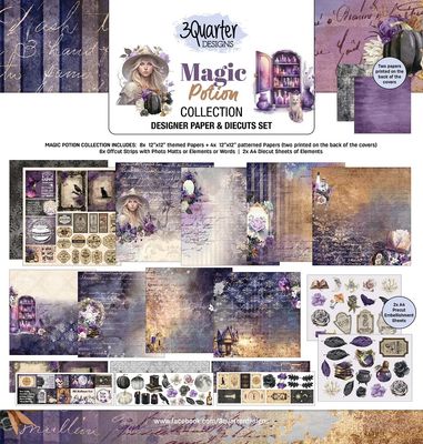 3 Quarter Designs - 12 x 12 Paper Pack - Magic Potion