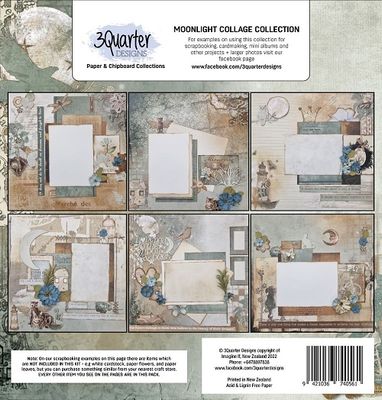 3 Quarter Designs - 12 x 12 Paper Pack - Moonlight Collage