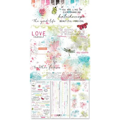 49 &amp; Market - Kaleidoscope Collection - Rub Ons - Essentials - 6" x 12" - KAL27181