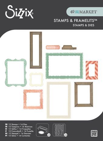 49 &amp; Market &amp; Sizzix - Framelits Die - Build A Frame - 667056 - 15 pcs