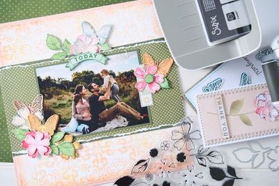 49 &amp; Market &amp; Sizzix - Stencil - Designed by Vicki Boutin - Petal Play - A4 - 667061 - 1 pce