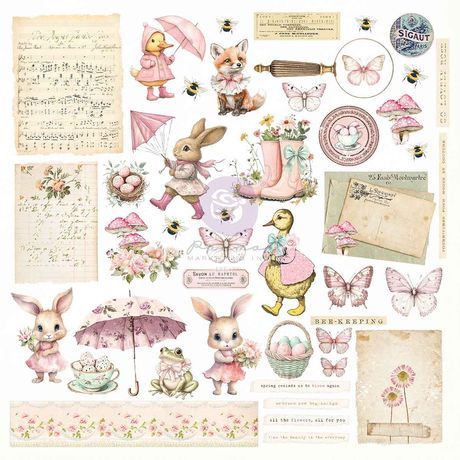 Prima Marketing - Frank Garcia - Sweet Spring Collection - Ephemera Pieces - 982157 - 72 pcs