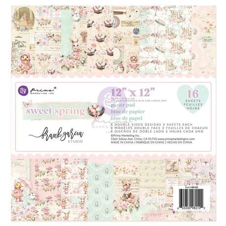 Prima Marketing - Frank Garcia - Sweet Spring Collection - 12" x 12" Paper Pack - 982102 - 16 sheets