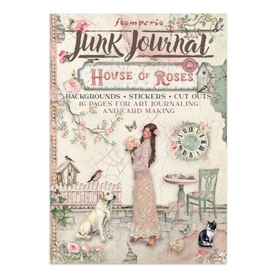 Stamperia - House of Roses Collection - Junk Journal - House of Roses - SBJK19 - 16 sheets