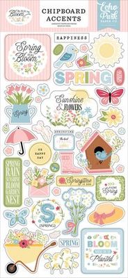 Echo Park Paper Co - In Full Bloom Collection - Chipboard Stickers - Words &amp; Phrases - IFB484021
