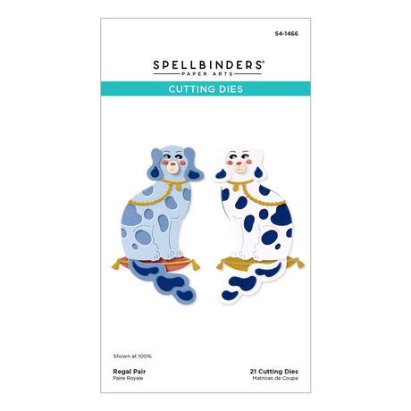Spellbinders Paper Arts - Regal Reflections Collection - Regal Pair Etched  Dies - 21 pcs - S4-1466