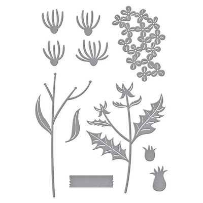 Spellbinders Paper Arts - Field Notes Collection - Wildflowers - Etched Die Set - S4-1369 - 8 pcs