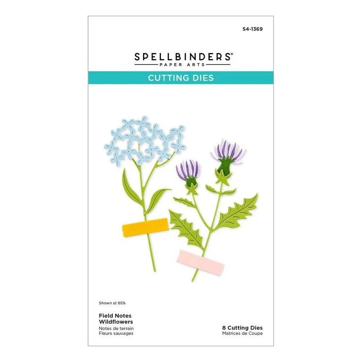 Spellbinders Paper Arts - Field Notes Collection - Wildflowers - Etched Die Set - S4-1369 - 8 pcs
